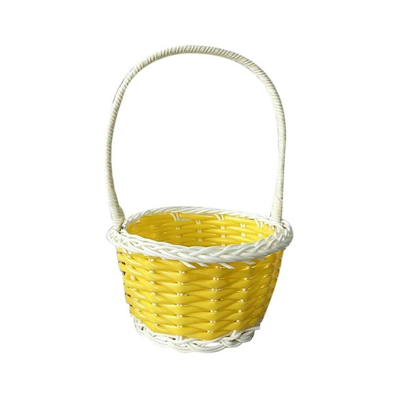 Clearance Sale! Mini Easter Baskets For Crafts Decor Mini Rattan Picnic Basket Kids Easter Baskets Empty Plastic Easter Basket For Easter Egg Hunt