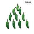 thumbnail image 1 of 50Pcs Simulation Fake Fruits Vegetable Decoration Pepper Handmade Decoration Mini Models Props Photography Crafts Home Kitchen Party Green, 1 of 9