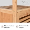 thumbnail image 5 of WHOLE HOUSEWARES Bamboo Shoe Rack Cabinet - Shelf Storage with Doors for Bathroom, Bedroom, and Kitchen- Freestanding Entryway Organizer Furniture - Multi-Tier Wood Cabinets for Small Spaces, 5 of 6