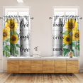 thumbnail image 6 of Sunflower Kitchen Curtains and Valances Set 3 Pieces Rustic Wood Farmhouse Kitchen Curtain Set Floral Kitchen Window Curtains Tier and Valance Curtain Set for Sunflower Home Kitchen Decor, 6 of 6