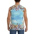 thumbnail image 4 of Uemuo Sea and Fish Pattern Men's Sleeveless T-Shirt,Muscle Athletic Tank Top, Moisture-wicking Quick-dry Breathable Classic Tee Top for Gym Run Outdoor Sports-Medium, 4 of 8