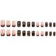 thumbnail image 5 of Uñas postizas adhesivas Thuoxde con punta francesa leopardo, 24 piezas, 5 of 7