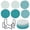 B, variant on SFASYELY Cotton Rope Woven Coasters 6 Pack Braided Drink Coaster Set with Iron Holder for Mugs and Cups 4.3 Inch