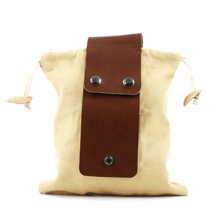 

FarDo Foraging Bag Large Capacity Button Buckle Lightweight Canvas Bushcraft Foraging Bag Pouch for Outdoor
