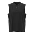 thumbnail image 4 of Betivan Men's Solid Color V Neck Tank Top Sports Base Layer Shirt Casual Top Cotton Linen Blend With Chest Pocket for Gym Fitness Training Outdoor, 4 of 5