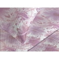 thumbnail image 3 of Ambesonne Floral Quilted Coverlet 3 Pcs, Spring Flowers Print Artwork, King Size, Pale Pink Lilac and Rose, 3 of 4