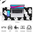 thumbnail image 5 of Long Mouse Pads for Desk,Halloween Cute Ghosts Pattern Desk Mats on Top Of Desks, Desk Mouse Pad Extra Large with 3mm Non-Slip Base and Stitched Edge for Gaming,Office,Work,Home 35.4"x15.7", 5 of 6