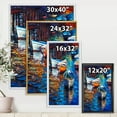 thumbnail image 4 of Designart 'Boats During Warm Sunset Resting On The Water X' Nautical & Coastal Framed Canvas Wall Art Print, 4 of 5