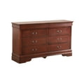 thumbnail image 6 of Glory Furniture 6 Drawer Dresser Silver Champagne, 6 of 8
