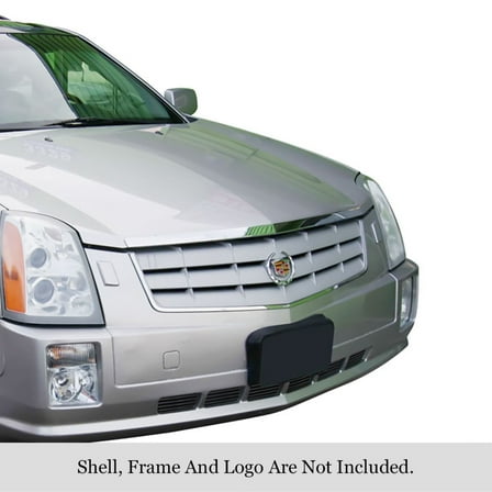 2005-2009 Cadillac Srx Stainless Steel Black Powder Coated Finish Horizontal Billet Black Stainless Steel Billet Grille
