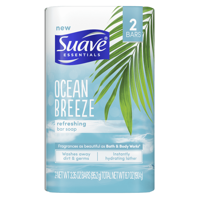 Suave Essentials Ocean Breeze Refreshing Bar Soap 2 Bar