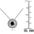 thumbnail image 3 of SZUL Women's 1/3 Carat TW Black and White Diamond Pendant in 10K White Gold, 3 of 5