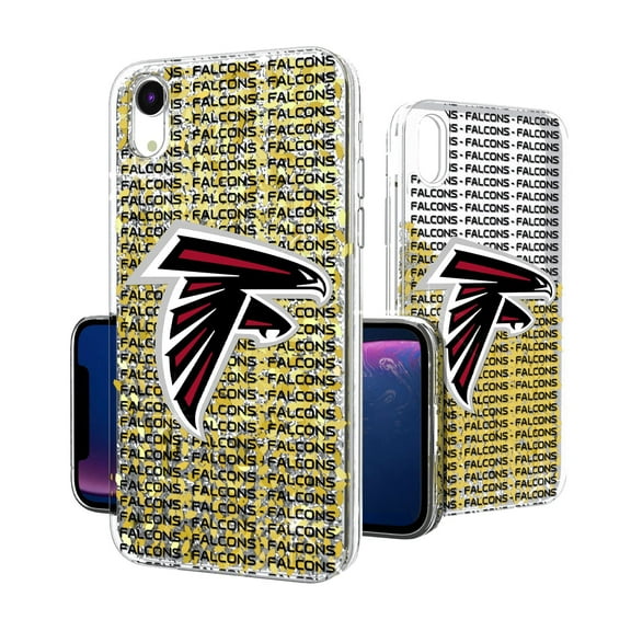 Atlanta Falcons iPhone Text Backdrop Design Glitter Case