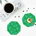 thumbnail image 4 of Lsque Octopus1 Pattern 4" Drink Coasters Set of 4, PVC Leather Absorbent Coasters, Table Coaster Set Decorative Coffee Cup Coasters Housewarming Gift -Octagon, 4 of 6
