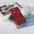 thumbnail image 5 of Compatible with iPhone 12 Pro Max Case Luxury Shiny Plating Cute 3D Bow Tie Butterfly Pattern Glitter Cover Shockproof Camera Protection Bling Case for iPhone 12 Pro Max Women Girls-Red, 5 of 13