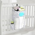 thumbnail image 5 of JUPSK Baby Hanging Diaper Caddy, Foldable Baby Changing Table Diaper Organizer Crib Hanging Storage Bag, Polyester Oxford Cloth, 5 of 7