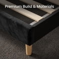 thumbnail image 4 of YUSAZENS Full Size Wave Design Upholstered Bed Frame with Winged Side Panel, Floor Standing Soft Platform Bed, Sturdy MDF Structure No Box Spring Needed, Modern Bedroom Furniture Black, 4 of 4