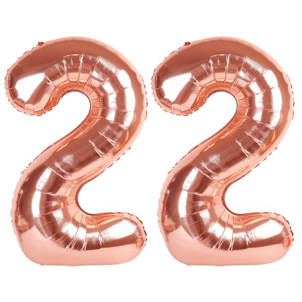 Globos Enyeopd Número de 40" Oro Rosado para Decoración de Fiesta