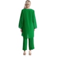 thumbnail image 2 of vastwit Womens Chiffon Pant Suits 3PCS Mother of The Bride Wedding Outfit Evening Gowns Dress Suit Green-B 3XL, 2 of 7