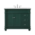 thumbnail image 3 of Elegant Decor Wesley 42" Solid Wood Steel Single Bathroom Vanity Set in Green, 3 of 8