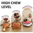 thumbnail image 6 of Max & Marlow Indestructible Plush Dog Chew Toy for Aggressive Chewers, Chicken, Beef, and Sandwich 3 Pack, 6 of 9