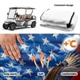 thumbnail image 5 of Yuyamidu USA Flag Eagle Golf Cart Seat Covers for Club Car and 2 Passenger 4th of July Golf Cart Seat Blanket with Pockets Universal Fit 2-Seat Golf Cart, 5 of 7