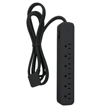 Globe Electric Designer Series 6-ft 6-Outlet Black Power Strip, 78438