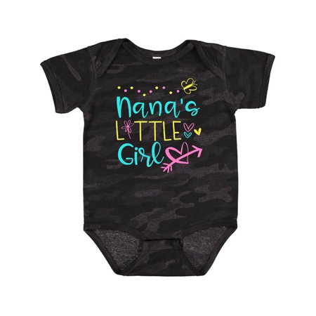 

Inktastic Nana s Little Girl with Hearts Flower and Butterfly Gift Baby Girl Bodysuit