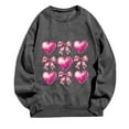 thumbnail image 2 of Xixinqiwan Women Valentines Day Hooded Sweatshirt,Women Valentine Heart Sweatshirt Vintage Pullover Tops Valentines Gifts for Girlfriend Wife, 2 of 3
