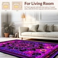 thumbnail image 2 of Ultra Soft Area Rug, Electric UV Reactive Geometric Style, Non Slip, Stain Resistant, Washable Area Rugs for Living Room, Bedroom(Purple, 8X10), 2 of 8
