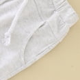 thumbnail image 4 of NOLDARES Toddler Baby Girl Outfits Summer Clothes Infant Spring Short Sleeve Shirt Tops Cute Shorts Set(Light Gray,12-18 Months), 4 of 7