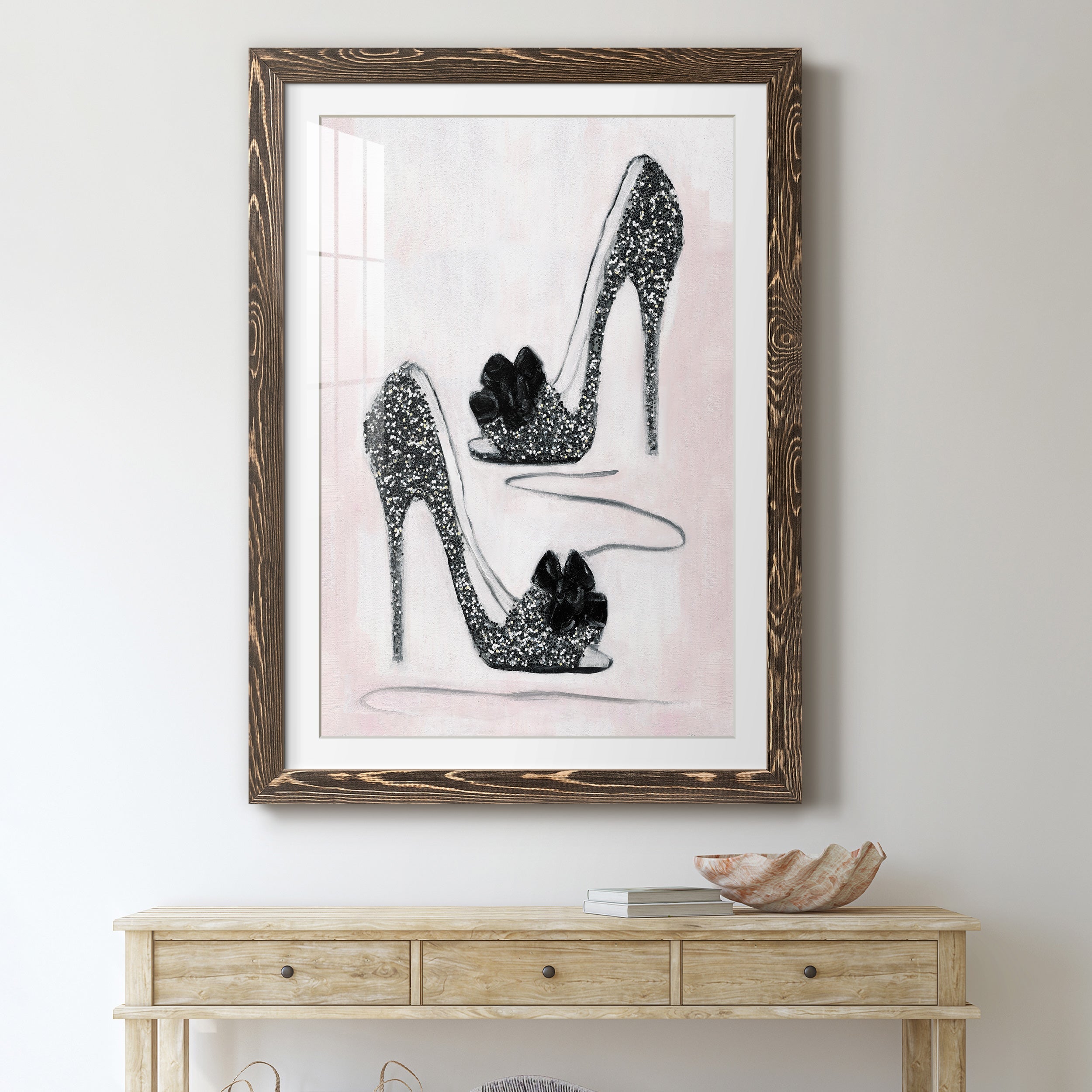 Shoes That Dazzle I - Premium Framed Print - Distressed Barnwood Frame - Ready to Hang