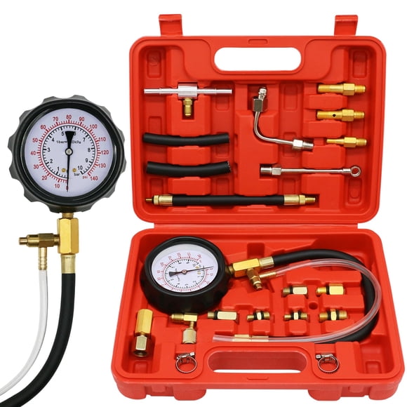 Kit de comprobador de presión de bomba de inyección con inyector de combustible 0-10 bar