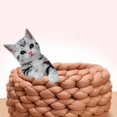 thumbnail image 3 of Chunky Yarn Knitting Arm Knit Soft Pet Bed Soft Yarn 250G for DIY Rug Making Sweaters Light Camel, 3 of 9