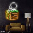 thumbnail image 4 of Glowneon Astronaut Sandwich Neon Sign, Sandwich Store Wall Led Decor, 4 of 5