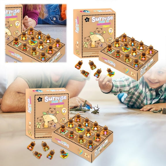 Capybara Countdown Sets Advent Calendar for Kids Indoor Activity Holiday Collectible Decoration Ideal for Ages 7 and Up