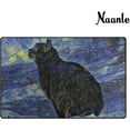 thumbnail image 3 of FREEAM Van Gogh Cat Non Slip Area Rug for Living Dinning Room Bedroom Kitchen, 2' x 3'(24 x 36 Inch / 60 x 90 cm), Galaxy Cat Nursery Rug Floor Carpet, 3 of 6