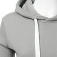 thumbnail image 6 of FYEGRE Brunch Date Women's Hoodie Women's Soft Hooded Pullover with Front Pocket Comfortable Casual Long Sleeve Sweatshirt for Everyday Wear and Relaxation Grey XXXL, 6 of 7