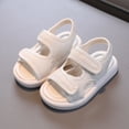 thumbnail image 4 of Godom Girls' Sandals Open Toe Cute Flats Dress Sandals Summer Shoes for Toddler Little Big Kid, 4 of 7