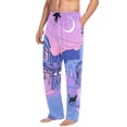 thumbnail image 2 of FORMRS Mens Pajama Pants with Pockets Soft Cotton Sleepwear Lounge Bottoms, Sizes S-2XL, Cat Walking in Street, 2 of 7