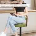 thumbnail image 5 of MOONMISS Swivel Bar Stools Set of 2, Wooden Kitchen Bar Chairs with Back, PU Leather Counter Height Barstools for Kitchen Island,, 5 of 6