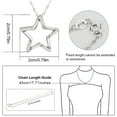 thumbnail image 4 of 925 Sterling Silver Star Necklace Cubic Zirconia Star Pendant for Women, 4 of 5
