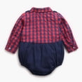 thumbnail image 5 of GDEGE Toddler Kids Child Baby Boys Long Sleeve Plaid Patchwork Romper Bodysuit Outfits Casual Jumpsuit Beautiful Fashion Jumpsuit Home Party Jumpsuit, 5 of 10