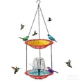 thumbnail image 3 of Solar Powered Hanging Bird Bath and Feeder, Outdoor Garden Fountain with Automatic Water Circulation for Patio Decoration, 3 of 5
