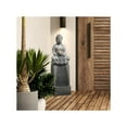 thumbnail image 3 of LuxenHome 35" Meditating Buddha Outdoor Water Fountain with LED Lights, Gray Resin Waterfall Fountains Garden Decor, 3 of 5