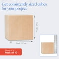 thumbnail image 4 of 5" Large Wood Cubes, Pack of 10 Square Wood Block for DIY, Wooden Blocks for Crafts and Decor, by Woodpeckers, 4 of 7