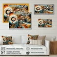 thumbnail image 4 of Designart "Orange And Blue Geometric Vibrations V" Modern Geometric Canvas Art Print, 4 of 5
