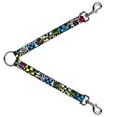 thumbnail image 3 of Buckle Down Dog Leash Splitter Funky Checkers Black White Neon 1 Foot Long 1 Inch Wide, 3 of 3