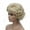 blonde, variant on Women's Wig - 2 Tone Grey White Ombre Synthetic Short Layered Curly Hair Wig with Puffy Bangs