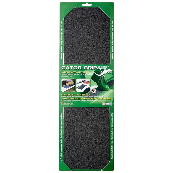 Incom RE629BL 6" X 21" Black Gator Grip® Anti Slip Safety Grit Tape Strip